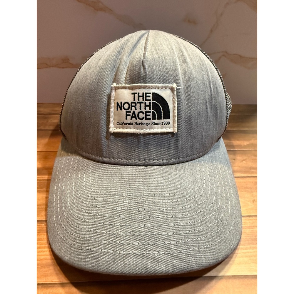 The North Face Mudder Trucker Hat Grey California Heritage Patch Snapback Cap